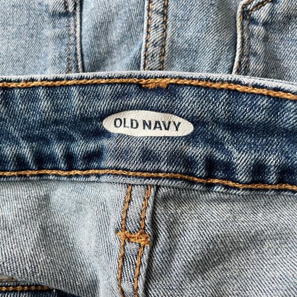 Old Navy Womens Size 0 Slim Midi Butt Liz Denim Jean Shorts Exposed Button Fly - Picture 5 of 10